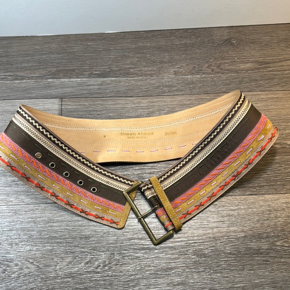 Streets Ahead woman’s colorful Belt medium size 36” - Picture 7 of 8